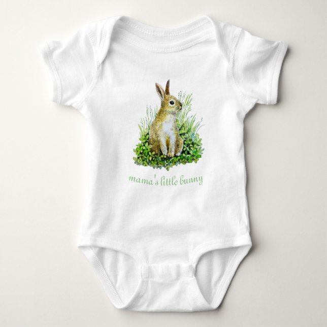 Mama's kleiner Hase Baby Strampler (Vorderseite)