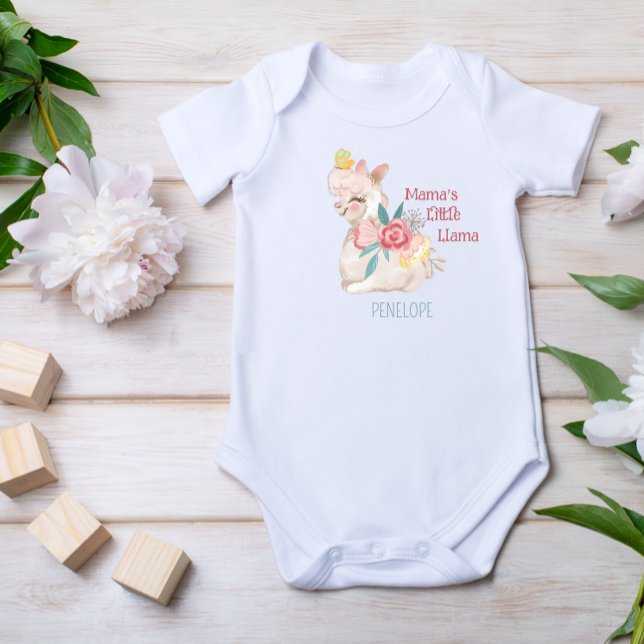 Mamas kleiner Llama Baby Bodysuit Strampler (Von Creator hochgeladen)