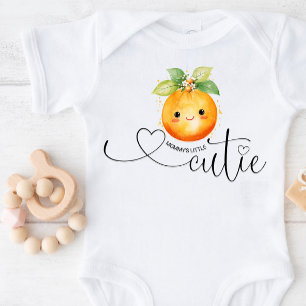 Mamas kleiner Schatz Citrus Orange Baby Strampler