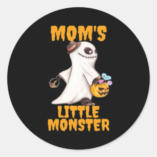 Mama's Kleines Boo Monster Funny Graphic Runder Aufkleber