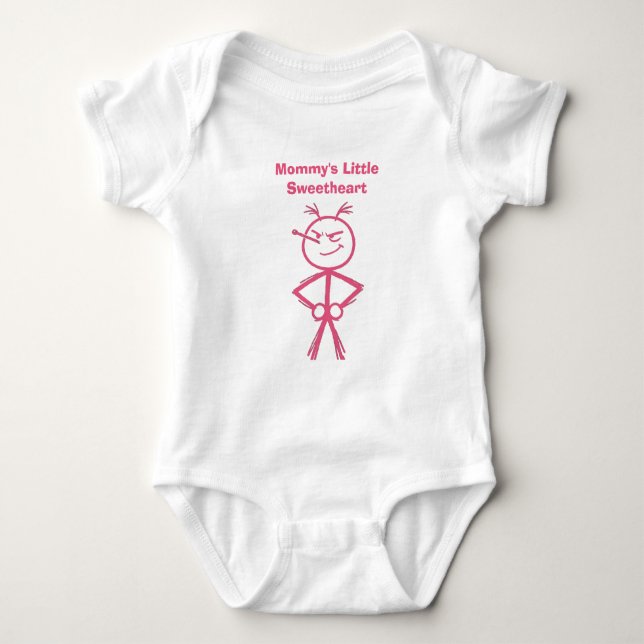 Mamas kleines Herzblatt Baby Strampler (Vorderseite)