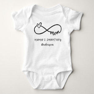 MAMAS KLUGER JUNGE Personalisierter Name Cute Baby Strampler