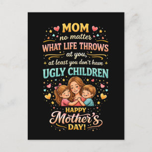 Mamas lachende Liebe Postkarte