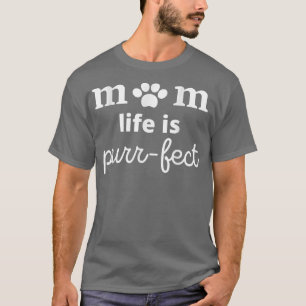 Mamas Leben ist purrfekt lustige Mama liebt Katzen T-Shirt