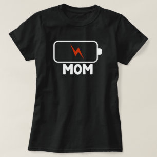 Mamas leere Batterie Lustige Frauen Familie T-Shirt