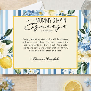 Mamas Liebling Lemon Blau Baby Shower Begleitkarte