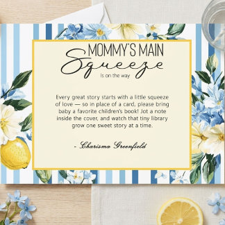 Mamas Liebling Lemon Blau Baby Shower Begleitkarte