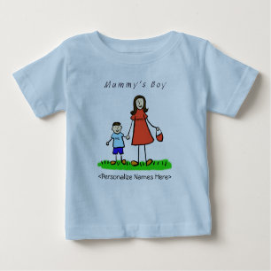 Mama's Little Boy - Brünett Mother & Son Shirt