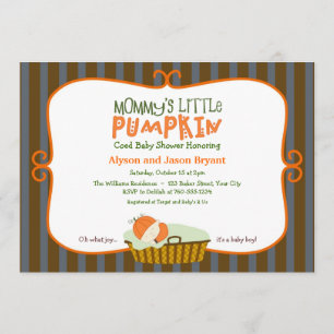 Mama's Little Pumpkin Baby Dusche Einladung