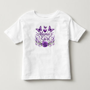 Mamas Mädchen Schmetterling Wasserfarben Blumen-De Kleinkind T-shirt