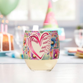 Mamas mit personalisiertem Namen überall in der Dr Weinglas Ohne Stiel