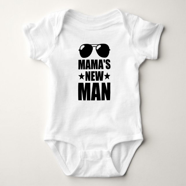 Mamas neuer Mann Baby Strampler (Vorderseite)