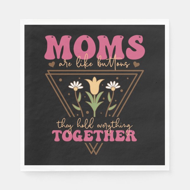 Mamas sind wie Tasten Serviette (Vorderseite)