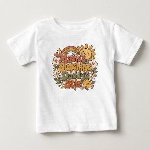 Mamas Sonnenschein Vaters Stern Süßes Baby Familie T-shirt