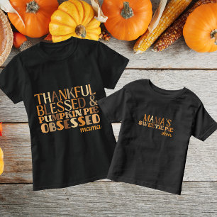 Mamas Süßer Kuchen Thanksgiving-Typografie Kleinkind T-shirt