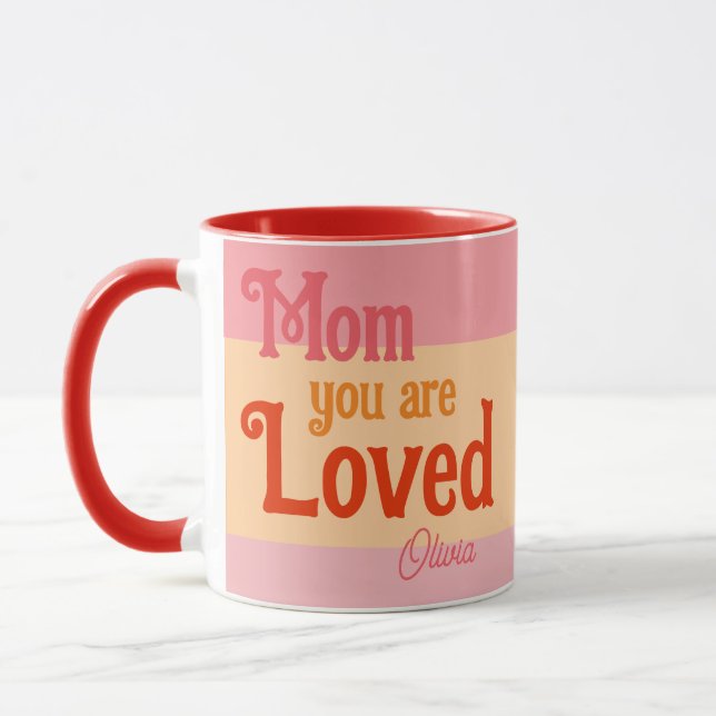 Mamas Tasse trendy Retro für ihre schicke rosa (Links)