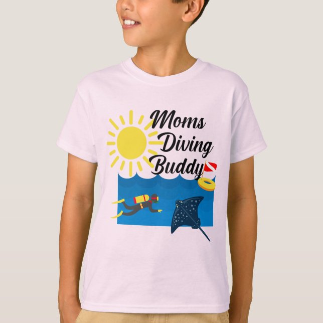 Mamas tauchen Buddy Design - Kids' Basic T - Shirt (Vorderseite)
