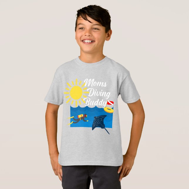 Mamas tauchen Buddy Design - Kids' Basic T - Shirt (Vorne ganz)