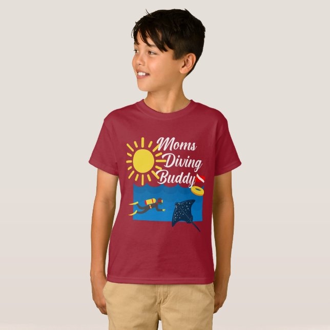 Mamas tauchen Buddy Design - Kids' Basic T - Shirt (Vorne ganz)