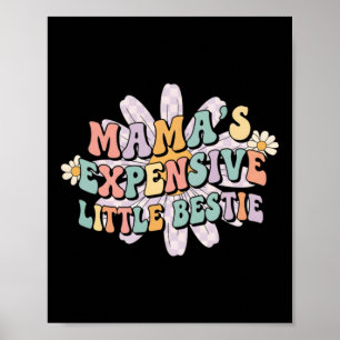 Mamas teure kleine beste Freundin süße Kinder Retr Poster