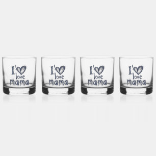 "Mama's Toast" - Set aus eingegrabtem Whiskey-Glas Whiskyglas