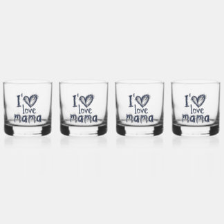 "Mama's Toast" - Set aus eingegrabtem Whiskey-Glas Whiskyglas