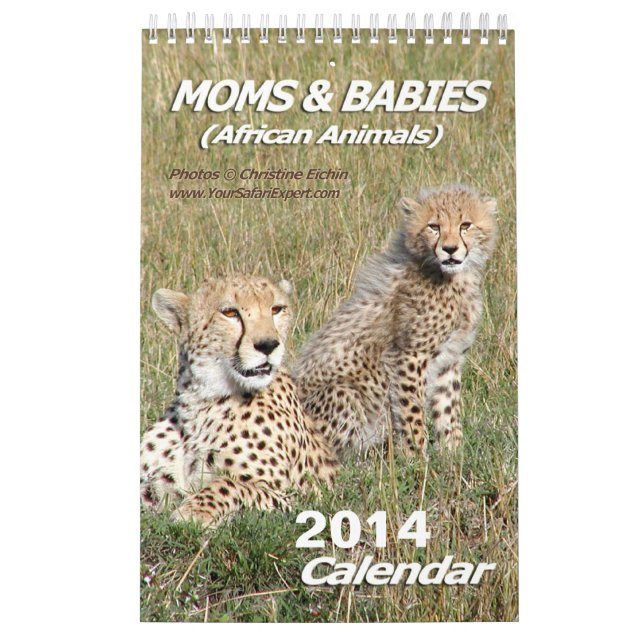 Mamas u. Baby-afrikanische Tiere tragen 2014 1-Pg. Kalender (Titelbild)