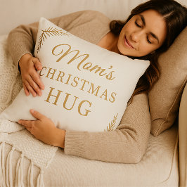 Mamas Weihnachtskuschel-Kissen – Cozy Beige & Gold Kissen