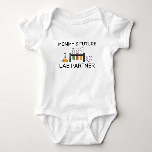 Mamas zukünftiger Laborteilnehmer - Wissenschaftle Baby Strampler (Vorderseite)