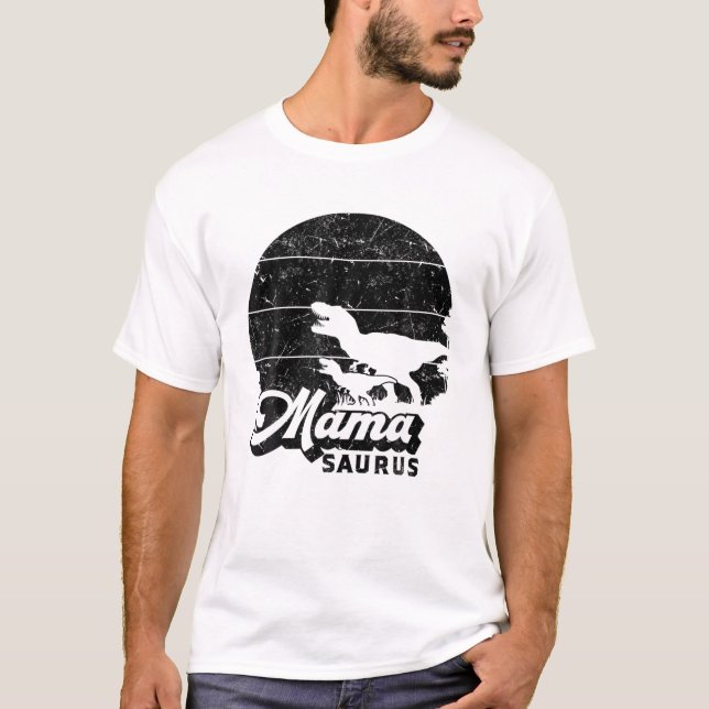 Mamasaurus Dino Mama Dinosaur Familie Mama Dino Ma T-Shirt (Vorderseite)
