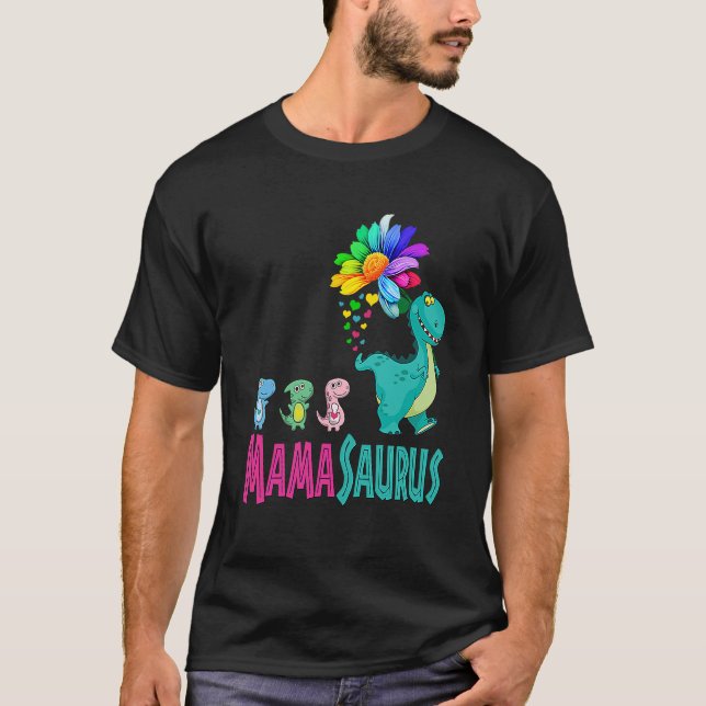 Mamasaurus Dinosaur  Family Saurus Matching T-Shirt (Vorderseite)