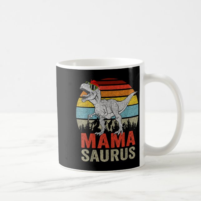 Mamasaurus Dinosaur Mama Saurus T Rex Lustige Fami Kaffeetasse (Rechts)