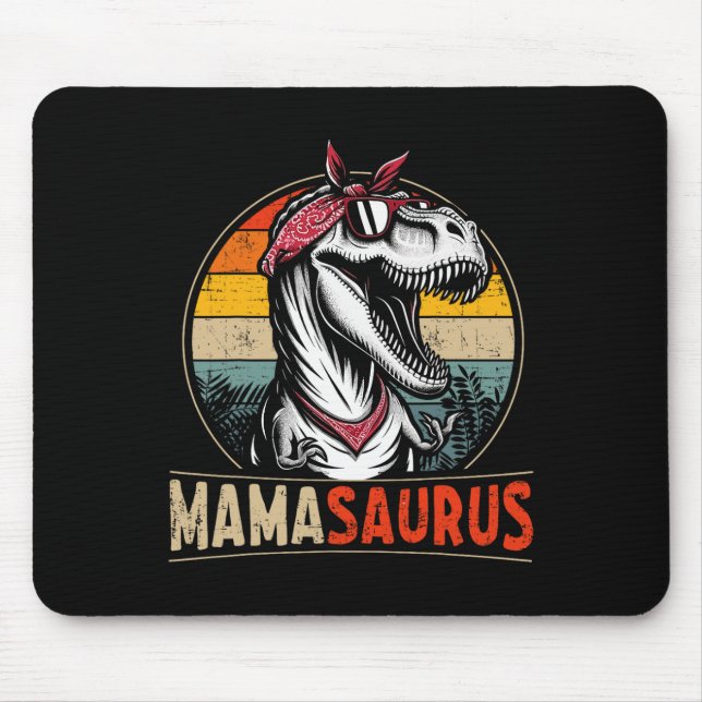 Mamasaurus Dinosaur Mama zum Muttertag Weihnachten Mousepad (Vorne)