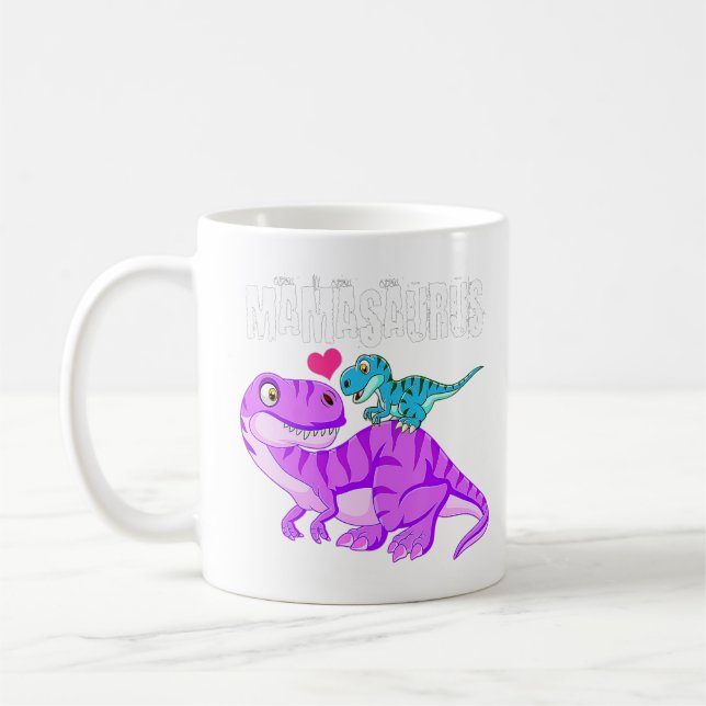 Mamasaurus Dinosaur t Rex Muttertag für Mama Kaffeetasse (Links)