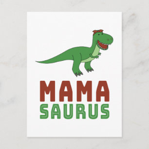 Mamasaurus Dinosaur Tyrannosaurus Rex Muttertag Postkarte