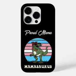 Mamasaurus Funny Dinosaur auf Trans Flag Sunset Case-Mate iPhone 14 Pro Hülle