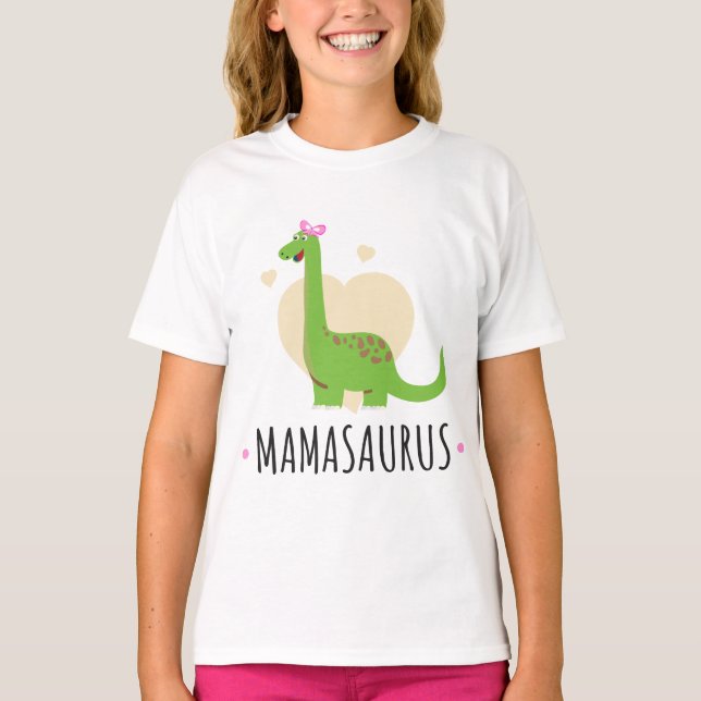 Mamasaurus Funny Dinosaur – Sweet Mom Gift T-Shirt (Vorderseite)