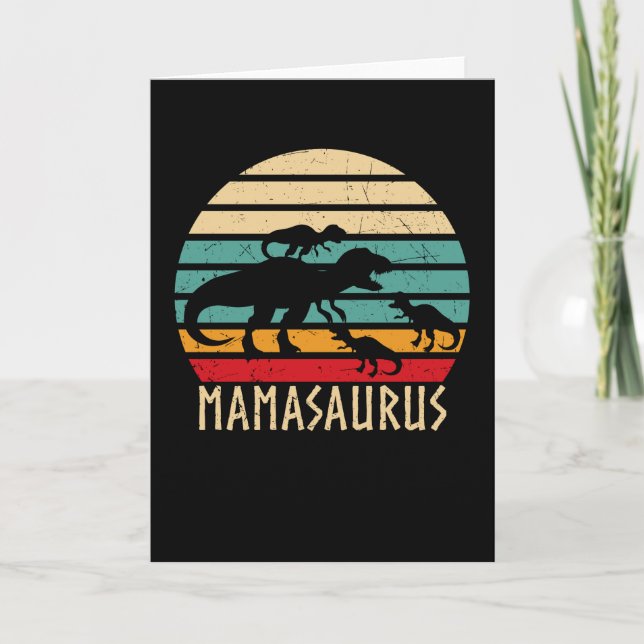 Mamasaurus Funny Mothers Day Dinosaur Mama Karte (Vorderseite)
