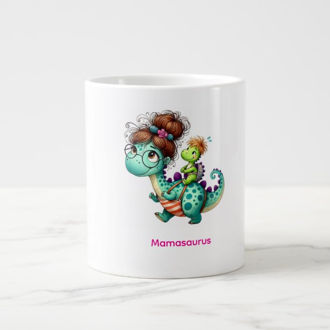 Mamasaurus Jumbo-Tasse (Vorderseite)