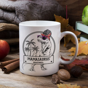 Mamasaurus Mama T rex Dino Funny Individuelle Name Kaffeetasse
