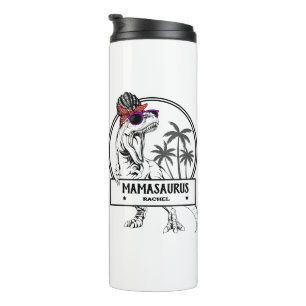 Mamasaurus Mama T rex Dino Funny Individuelle Name Thermosbecher