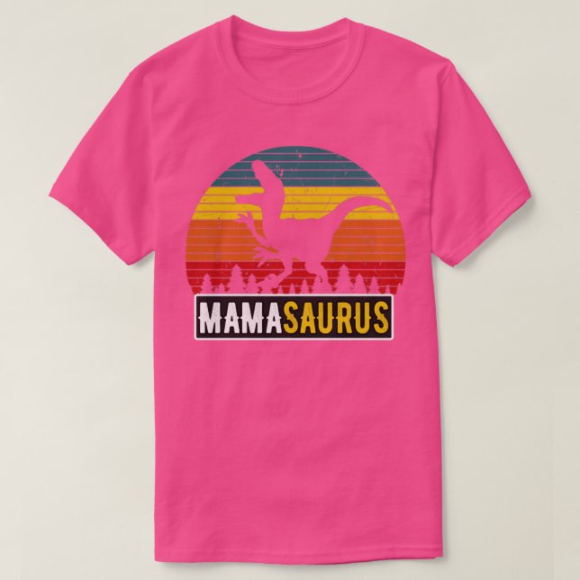 MamaSaurus Mama TRex Dinosaur Retro Mutter T-Shirt (Design vorne)