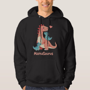 MamaSaurus-Mama und Zwillingsbaby-Jungen-T-Rex-Din Hoodie