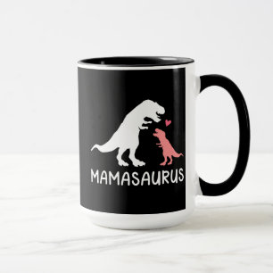 Mamasaurus Mutter und Baby-Dinosaurier Tasse