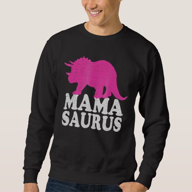 Mamasaurus Niedlich Triceratops Dinosaurier Mama Sweatshirt (Vorderseite)