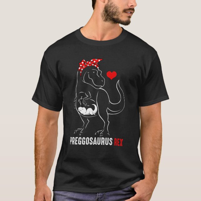 Mamasaurus Pregosaurus Rex Funny Schwangerschaft h T-Shirt (Vorderseite)