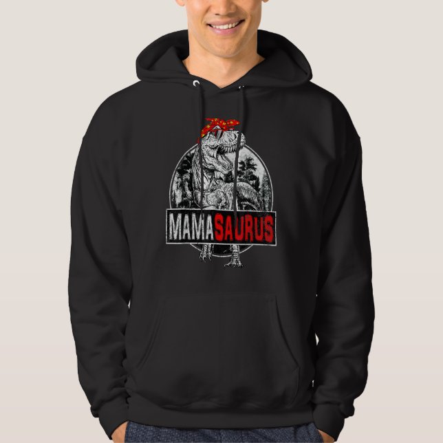 Mamasaurus Rex Dinosaur Mama Saurus Familie Matchi Hoodie (Vorderseite)