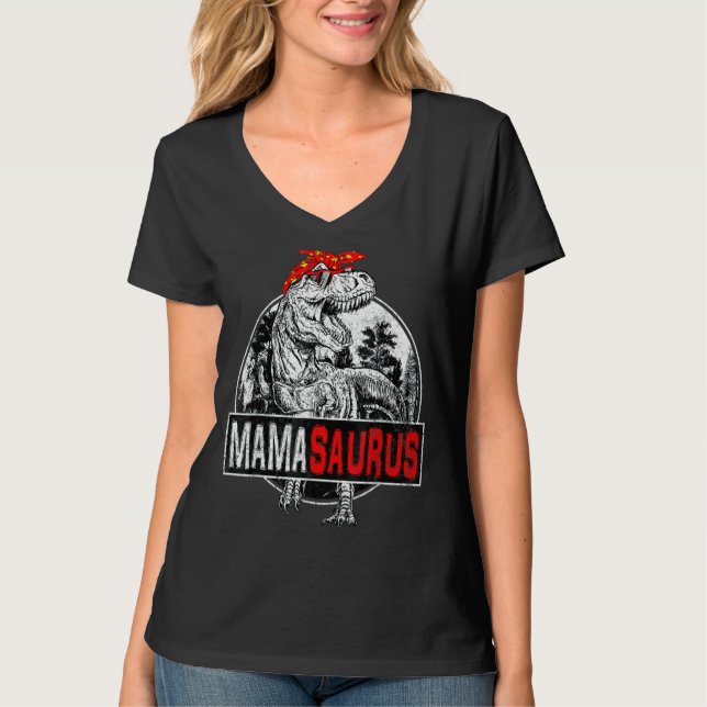 Mamasaurus Rex Dinosaur Mama Saurus Familie Matchi T-Shirt (Vorderseite)