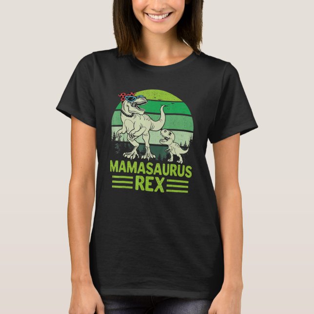 Mamasaurus Rex Dinosaurier Mama Saurus Mother T-Shirt (Vorderseite)