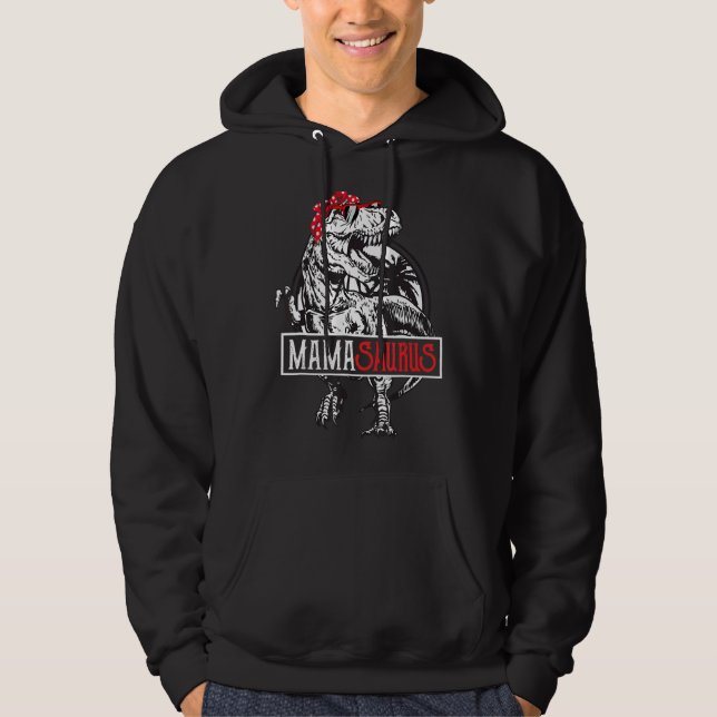 Mamasaurus Rex Dinosaurier Mama Saurus Mutter Fami Hoodie (Vorderseite)